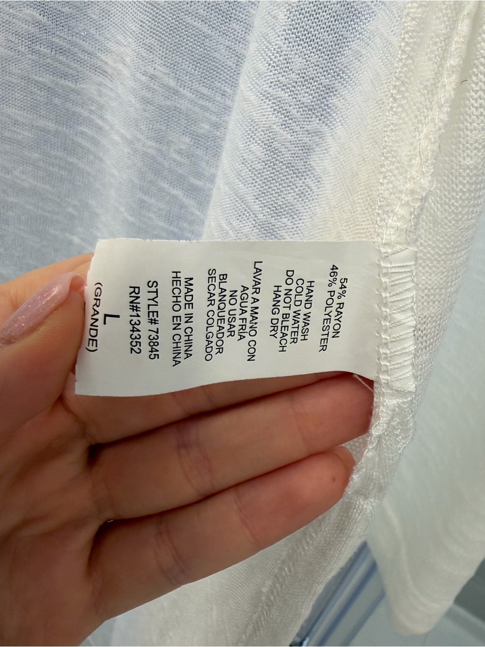 Ambiance White Open-Front Lightweight Robe - Picture 4 of 5